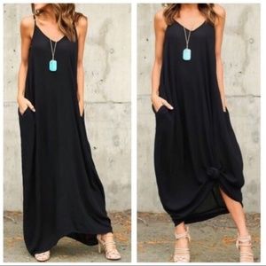 black maxi dress